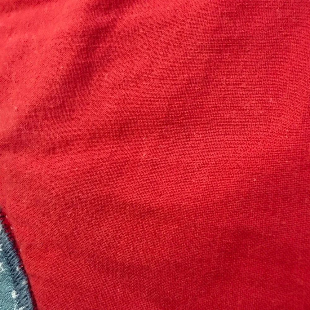 Vtg Handmade Baby Quilt Teddy Bear Hot Air Balloon Red Yellow Blue Patch Flaw